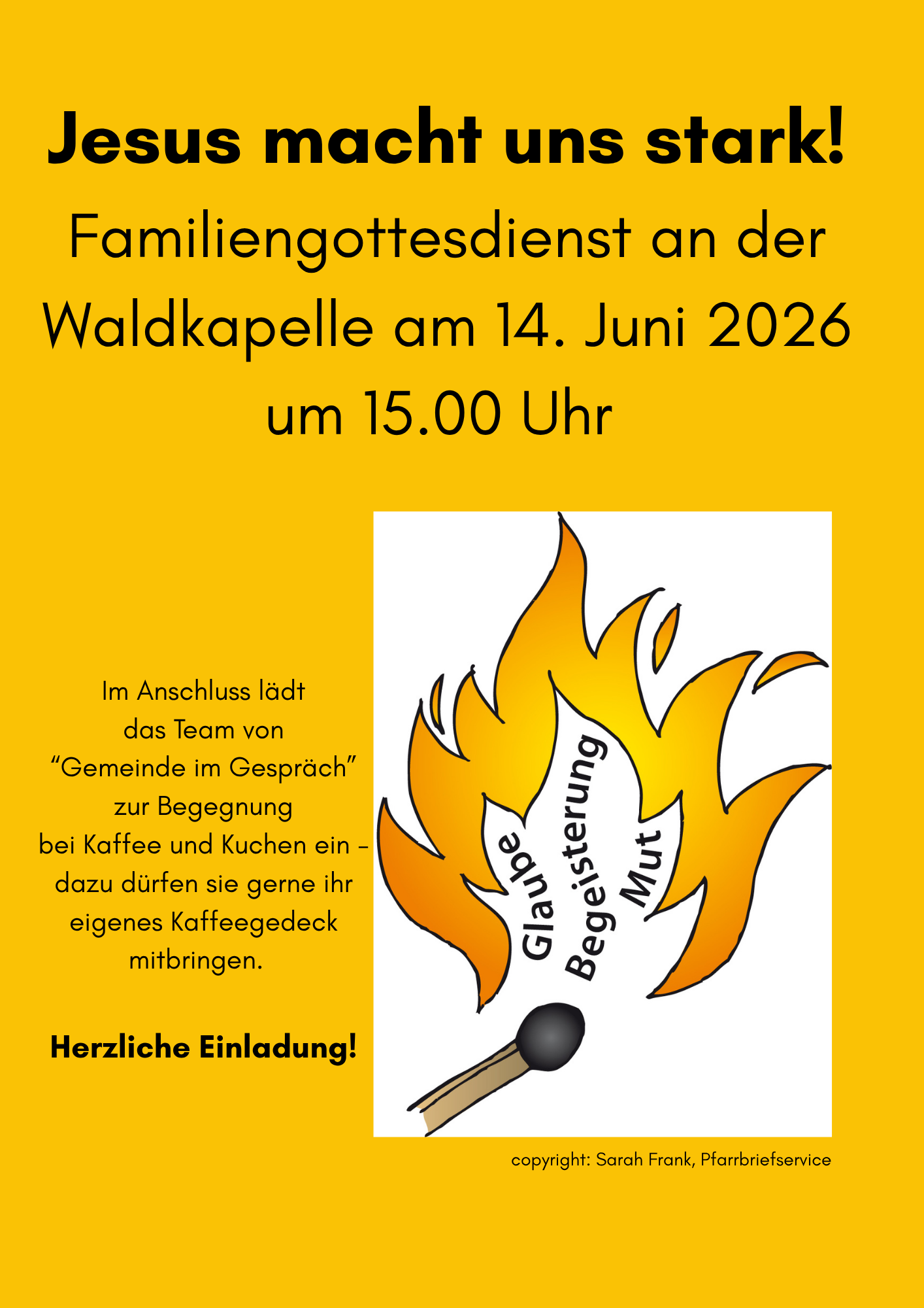 Jesus macht uns stark Familiengottesdienst an der Waldkapelle am